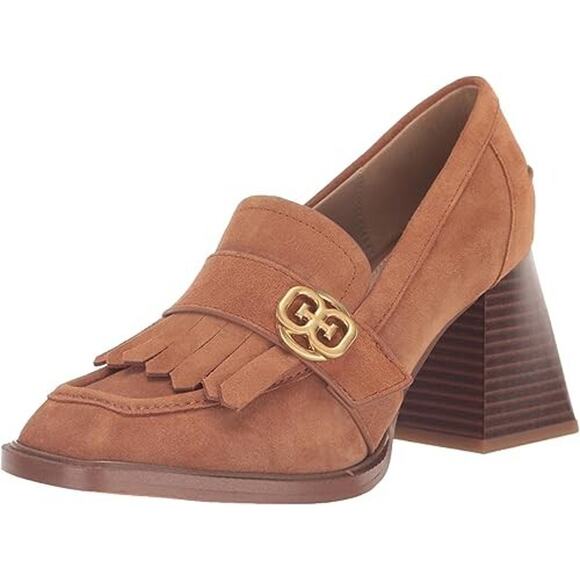 Sam Edelman Women's Quinly Heeled Loafers, Frontier Brown Size 6M - Picture 1 of 5